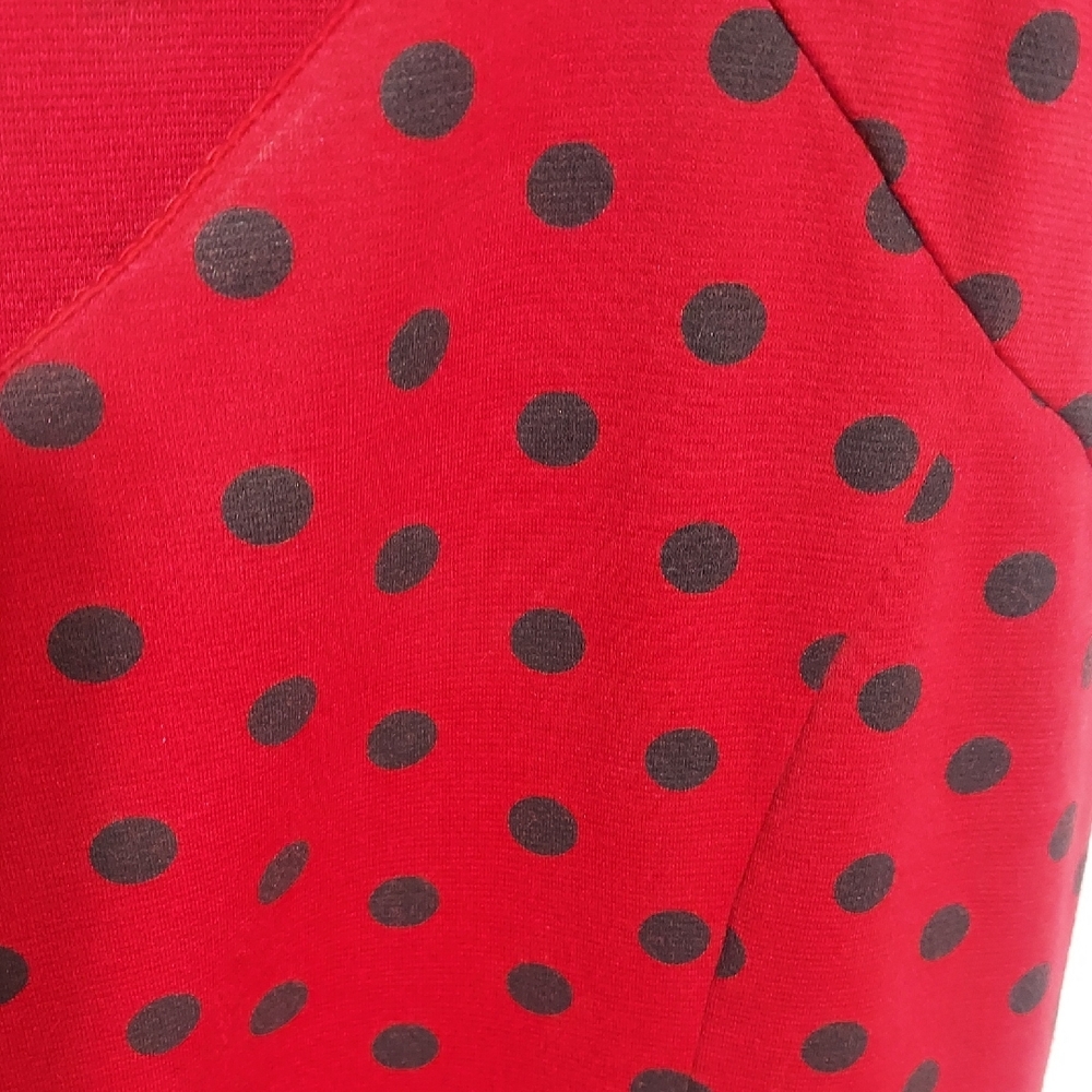 Red Polka Dot Midi Dress - Picture 4 of 10